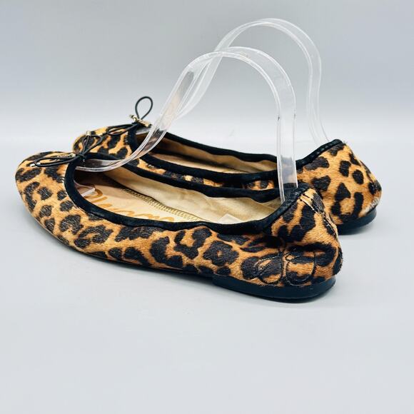 Sam Edelman Shoes Womens 9 Brown Leopard Print Calf Hair Felicia Ballet Flats - Picture 6 of 13